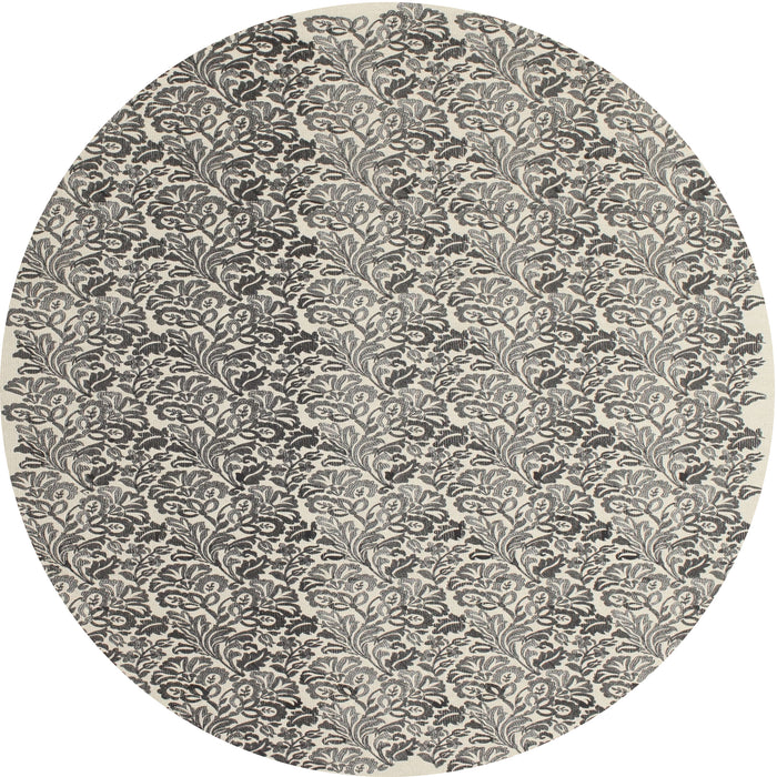 Round Contemporary Sandstone Brown Modern Rug, con1057
