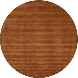 Round Contemporary Mahogany Brown Modern Rug, con105