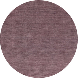 Round Machine Washable Contemporary Tulip Pink Rug, wshcon1066