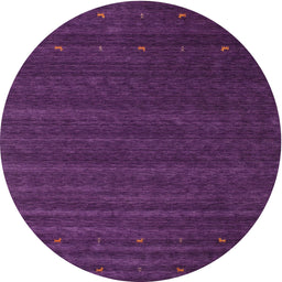 Round Contemporary Purple Modern Rug, con1074