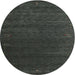 Round Machine Washable Contemporary Gunmetal Green Rug, wshcon1077