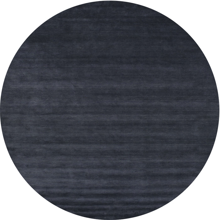 Round Contemporary Dark Slate Gray Green Modern Rug, con107