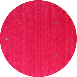 Round Contemporary Pink Modern Rug, con1089