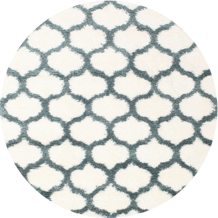 Round Machine Washable Contemporary Dark Gray Rug, wshcon1103