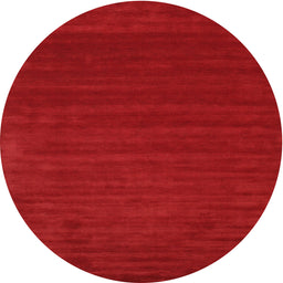 Round Machine Washable Contemporary Red Rug, wshcon111