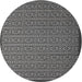 Round Machine Washable Contemporary Grey Gray Rug, wshcon1121