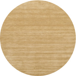 Round Contemporary Yellow Solid Rug, con113