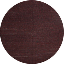 Round Contemporary Bakers Brown Modern Rug, con1151