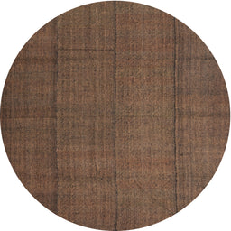 Round Machine Washable Contemporary Dark Gold Brown Rug, wshcon1155