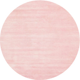 Round Machine Washable Contemporary Light Red Pink Rug, wshcon115