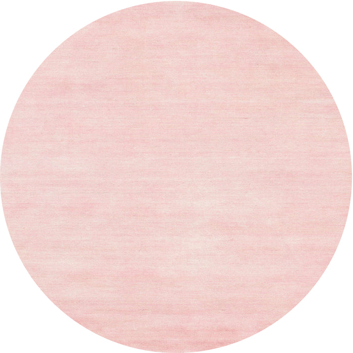 Round Contemporary Light Red Pink Modern Rug, con116