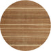 Round Machine Washable Contemporary Sedona Brown Rug, wshcon1175