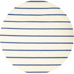 Round Contemporary Light Yellow Beige Solid Rug, con1179