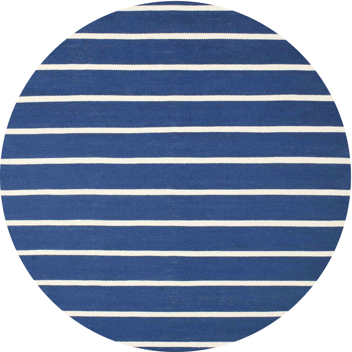 Round Machine Washable Contemporary Blueberry Blue Rug, wshcon1199