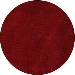 Round Contemporary Cranberry Red Modern Rug, con11