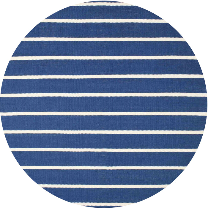 Round Contemporary Blue Modern Rug, con1200