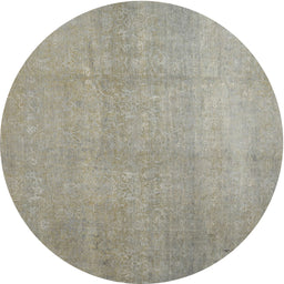 Round Contemporary Khaki Green Modern Rug, con1212
