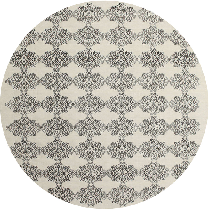 Round Contemporary Sage Green Modern Rug, con1225