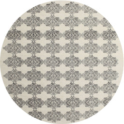 Round Machine Washable Contemporary Sage Green Rug, wshcon1225
