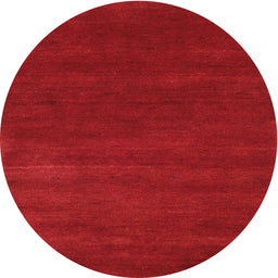 Round Contemporary Red Modern Rug, con122
