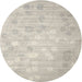 Round Contemporary Sage Green Modern Rug, con1238