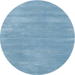 Round Contemporary Denim Blue Modern Rug, con123
