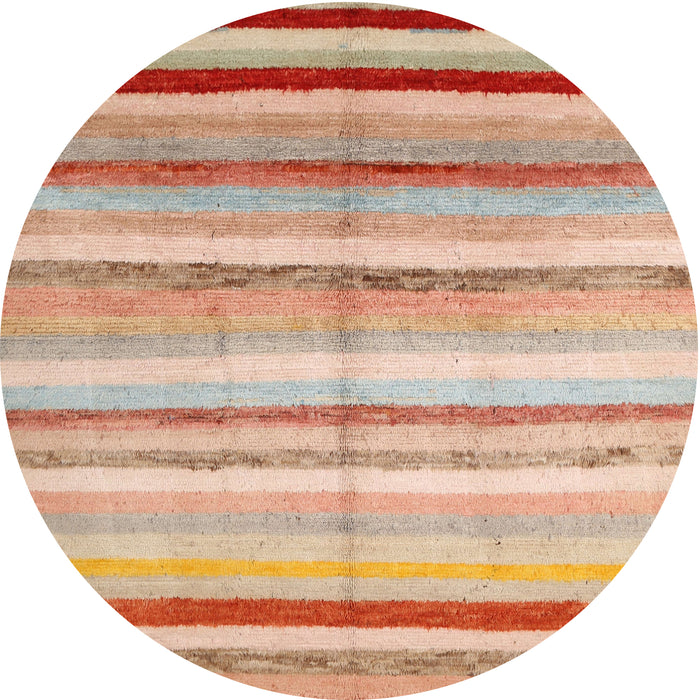 Round Machine Washable Contemporary Brown Rug, wshcon1242