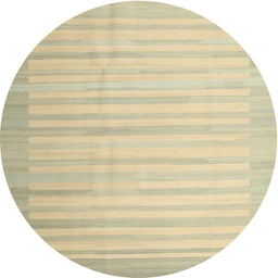Round Machine Washable Contemporary Brown Gold Rug, wshcon1249
