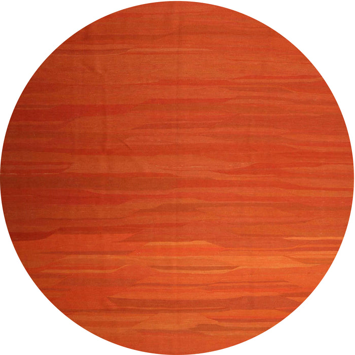 Round Contemporary Red Modern Rug, con1250