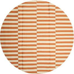Round Machine Washable Contemporary Khaki Gold Rug, wshcon1256