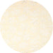 Round Contemporary Beige Solid Rug, con1286