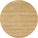 Round Contemporary Yellow Solid Rug, con128