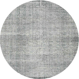 Round Contemporary Gray Modern Rug, con1317