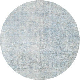 Round Machine Washable Contemporary Dark Gray Rug, wshcon1328