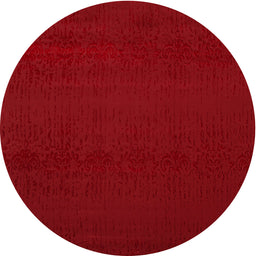 Round Machine Washable Contemporary Red Rug, wshcon133