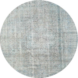 Round Machine Washable Contemporary Light Gray Rug, wshcon1343
