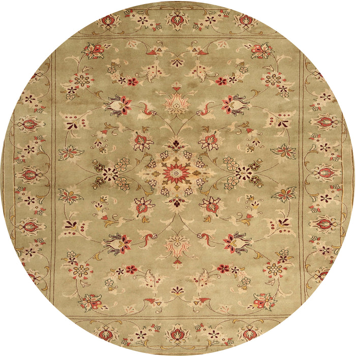 Round Contemporary Orange Modern Rug, con1350