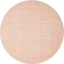 Round Machine Washable Contemporary Light Salmon Rose Pink Rug, wshcon1354