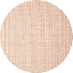 Round Machine Washable Contemporary Light Salmon Rose Pink Rug, wshcon1358