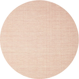 Round Contemporary Light Salmon Rose Pink Modern Rug, con1372