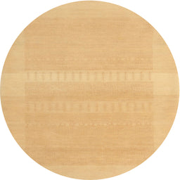 Round Machine Washable Contemporary Orange Rug, wshcon1374