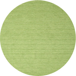 Round Machine Washable Contemporary Pistachio Green Rug, wshcon1389