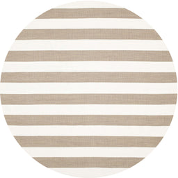 Round Contemporary Tan Brown Solid Rug, con13