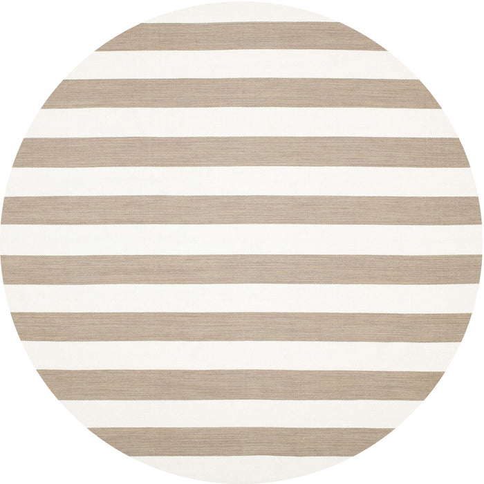 Round Contemporary Tan Brown Solid Rug, con13