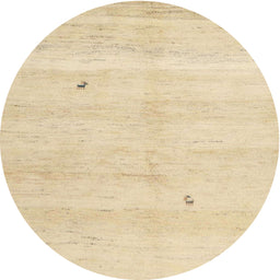 Round Contemporary Brown Gold Solid Rug, con1406