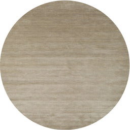 Round Contemporary Light French Beige Brown Modern Rug, con1407