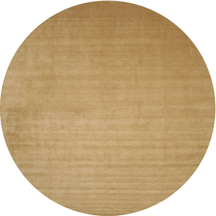 Round Machine Washable Contemporary Gold Rug, wshcon140