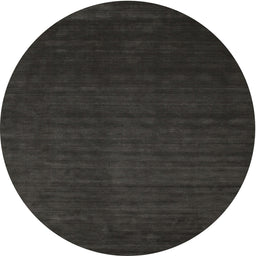 Round Machine Washable Contemporary Charcoal Black Rug, wshcon141