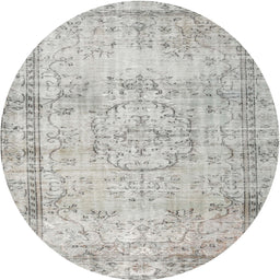 Round Contemporary Gray Modern Rug, con1422