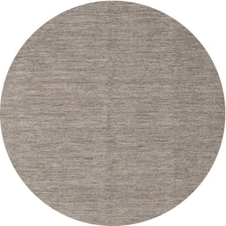 Round Contemporary Tan Brown Modern Rug, con1434